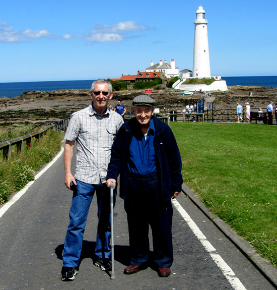 Dad & Me at St Mary's Lighthouse - Whitley Bay 2012